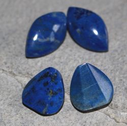 Lapis - Cabochon - 18-26mm - Ohrstecker - 2 Paar - SONDERPREIS