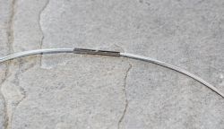 Halsreif -  5reihig - silber - Bajonett - 45cm - Made in Japan
