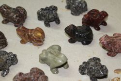 Frosch Tier Figur - Edelstein Mix - 40-55mm - 5 St�ck