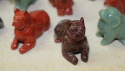 Hund Tier Figur - Edelstein Mix - 35-50mm - 3 St�ck