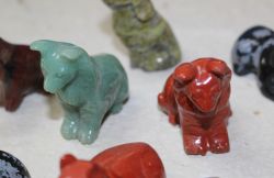Hund Tier Figur - Edelstein Mix - 35-50mm - 3 St�ck