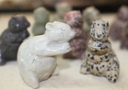 Murmeltier Tier Figur - Edelstein Mix - 45mm -  1 St�ck