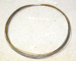 Halsreif -  40reihig - grau golden - Bajonett - 45cm - 5 St�ck