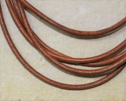 Lederkette - braun - 4mm - 45cm - Metall - 5 St�ck