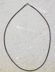 Lederkette - braun - 2mm - 50cm - Silber - 5 St�ck