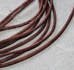 Kette aus Kunstseidenband - braun - 2,5mm - 45cm - 10 St�ck