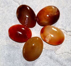 Karneol - Seifensteine - Handschmeichler - 5 St�ck