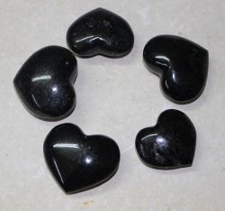 Turmalin schwarz - Herz - Handschmeichler - 30-35mm - 5 St�ck