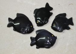 Fisch Tier Figur - Regenbogen-Obsidian - 65-70mm -  1 St�ck
