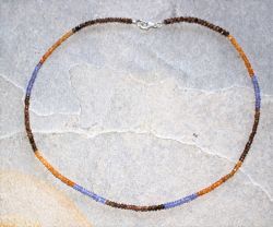 Granat - Tansanit- Rondelle - facettiert - 4-5mm - 45cm - Kette