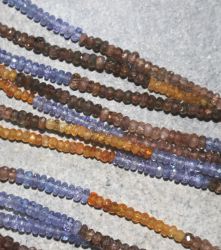 Granat - Tansanit- Rondelle - facettiert - 4-5mm - 45cm - Kette