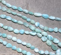 Larimar - Barock - 6-12mm - 45cm - Edelstein Kette - 1 St�ck