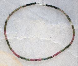 Turmalin multi - Rondelle - 4,5mm - 45cm - Edelstein Kette