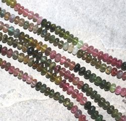 Turmalin multi - Rondelle - 4,5mm - 45cm - Edelstein Kette