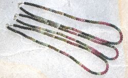Turmalin multi - Rondelle - 4,5mm - 45cm - Edelstein Kette