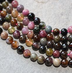 Turmalin - multicolor - Kugel - 6mm - Kettenstrang