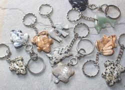 Edelstein Mix -  Schl�sselanh�nger - Tiere - 10 St�ck