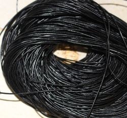 Lederband - schwarz - 1mm - 1 Meter - 50 St�ck