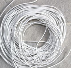 Lederband - weiss - 1mm - 1 Meter - 10 St�ck