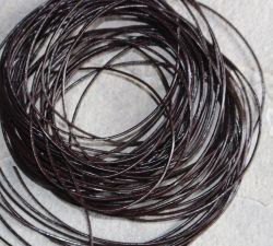 Lederband - dunkelbraun - 1mm - 1 Meter - 10 St�ck