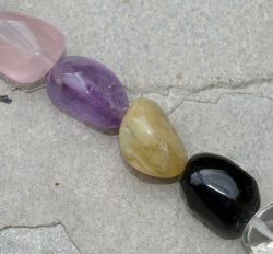 Edelstein Mix - Multicolor - Barock - 15-17mm - Kettenstrang