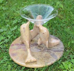 Speckstein - Duftlampe Delfin - 18x16cm - 1 St�ck