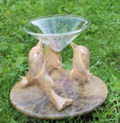 Speckstein - Duftlampe Delfin - 18x16cm - 1 St�ck