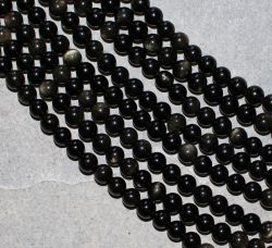 Gold Obsidian - Kugel - 8mm - Kettenstrang