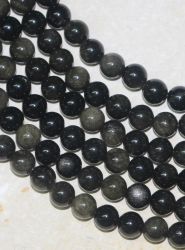 Gold Obsidian - Kugel - 8mm - Kettenstrang