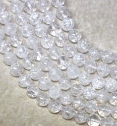 Bergkristall - cracked - Kugel - 8mm - Kettenstrang