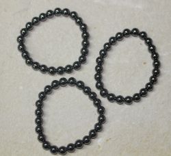 H�matit - Kugel - 8mm - Armband Elastik - 3 St�ck