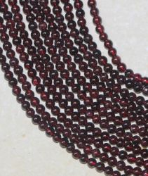 Granat - Kugel - 4mm - Kettenstrang