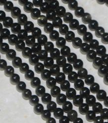 Gold Obsidian - Kugel - 4mm - Kettenstrang