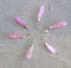 Aragonit pink - Anh�nger - Pendel Spitze mit Fassung - 1 St�ck