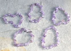 Amethyst hell - Splitter - Armband Elastik - 5 St�ck