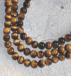 Tigerauge - braun - Kugel - 8mm - Kettenstrang