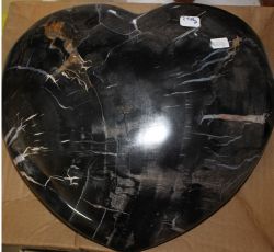 Versteinertes Holz - Herz - 25,5cm - 7,58 kg - Einzelst�ck
