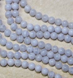 Chalcedon - Kugel - 6mm - Kettenstrang
