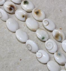Shiva Auge Muschel - Oval - 15x12mm - Kettenstrang