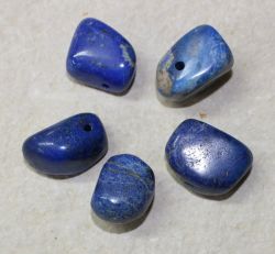 Lapis - Trommelsteine gebohrt - Anh�nger - 5 St�ck