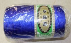 Kunstseide Band - blau - 1,2mm  - 100 Meter Rolle