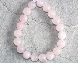 Rosaquarz - Kugel - 10mm - Armband Elastik - 1 St�ck