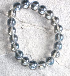 Bergkristall Siberian Aura - Kugel - 10mm - Armband Elastik - 1