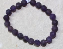 Amethyst - Kugel - matt - 8mm - Armband Elastik -  1 St�ck