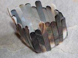 Perlmutt - Freeform - 45-65mm - Armband Elastik - 1 St�ck