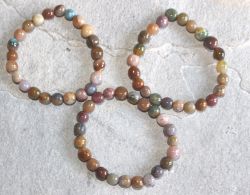 Achat - Barock - 7-8mm - Armband Elastik - 3 St�ck