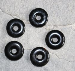 Turmalin schwarz - Donuts - 24-25mm - Anh�nger - 5 St�ck