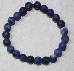 Sodalit - Kugel - matt - 8mm - Armband Elastik - 1 St�ck