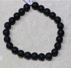 Onyx - Kugel - matt - 8mm - Armband Elastik - 1 St�ck