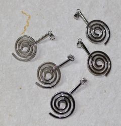 Donut Halter - Metall rhodiniert - 5cm - 5 St�ck